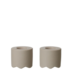 Wave Tall lysestage, st af 2, Light brown matte