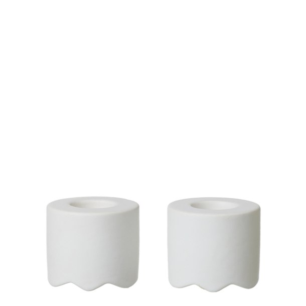 Wave Tall lysestage, st af 2, white matte