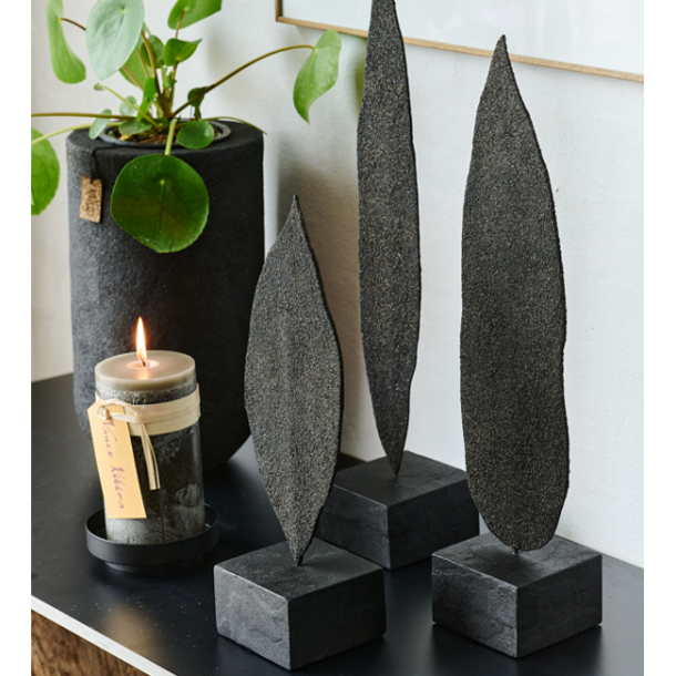 S/3 Wood'z leaf pedistals, ash