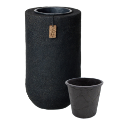 S/3 XL WOOD'z vase/pots, ASH