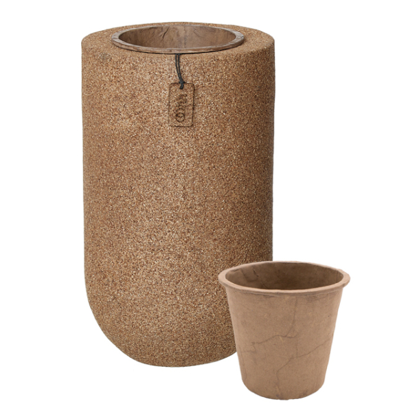 S/3 XL WOOD'z vase/pots, Light Wood