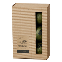 Gift box w/6 pulp balls, burnt olive