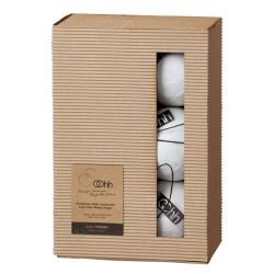 Gift box w/6 pulp balls, white