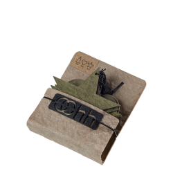 Envelope w/12 pulp Christmas ornaments, Burnt Olive