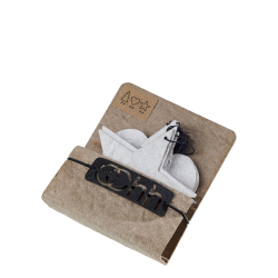 Envelope w/12 pulp Christmas ornaments, White