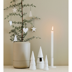 Envelope w/12 pulp Christmas ornaments, White