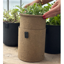 Outdoor Duo Pot, Light Wood