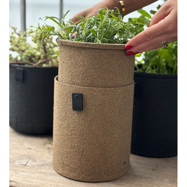 Outdoor Duo Pot, Light Wood