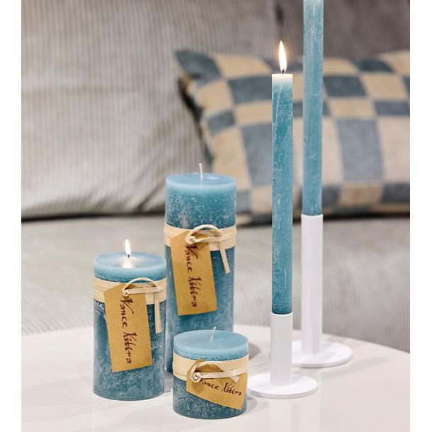 S/2 Timber� taper candles (hanging), Turquoise