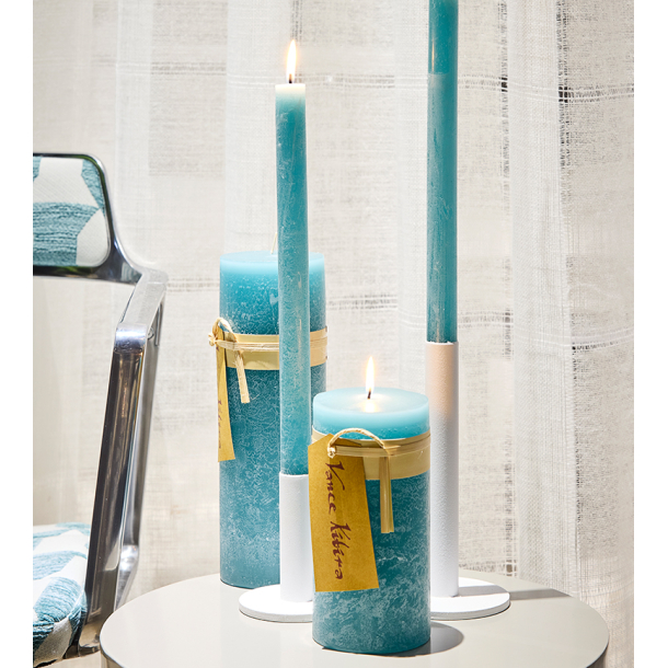 S/2 Timber� taper candles (hanging), Turquoise