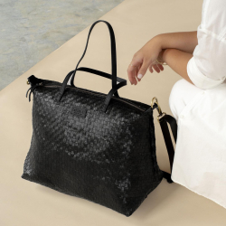 GEMMA BAG SMALL INTRECCIATO BLACK