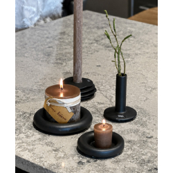 Lily vase med sand finish, Sort