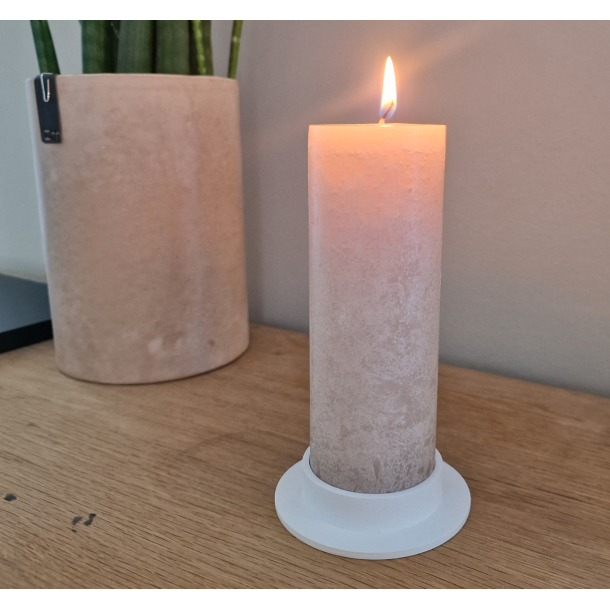 Pillar candle holder, white