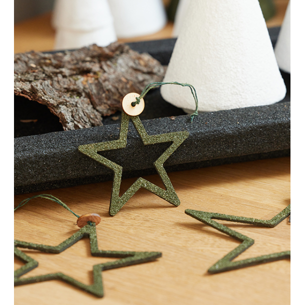 s/3 WOODz Christmas stars, Burnt Olive