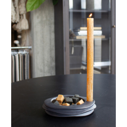  Lily candle holder/deco tray, Black