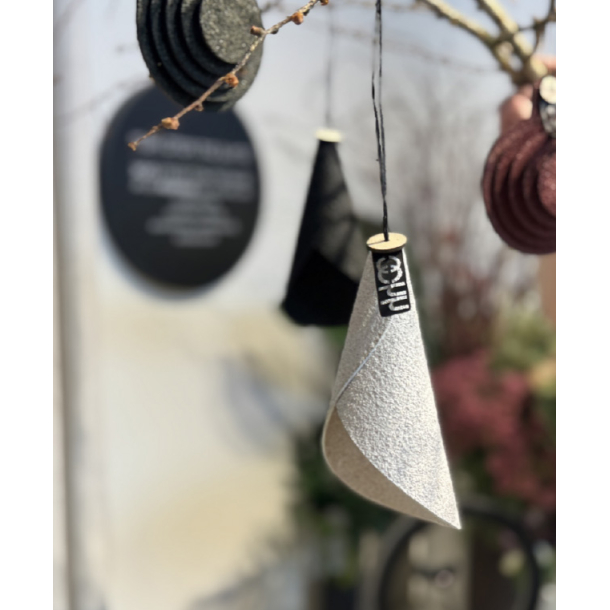 Xmas Hanging Cone, White