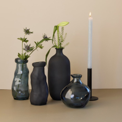 Barcelona vase tall, Mat Black 