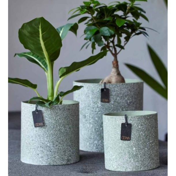 Granite hndmalet potte, Green