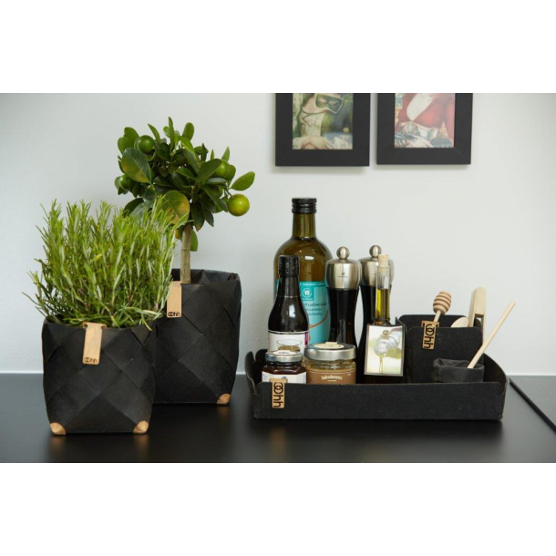 Eco-felt bakker, st af 2, Sort