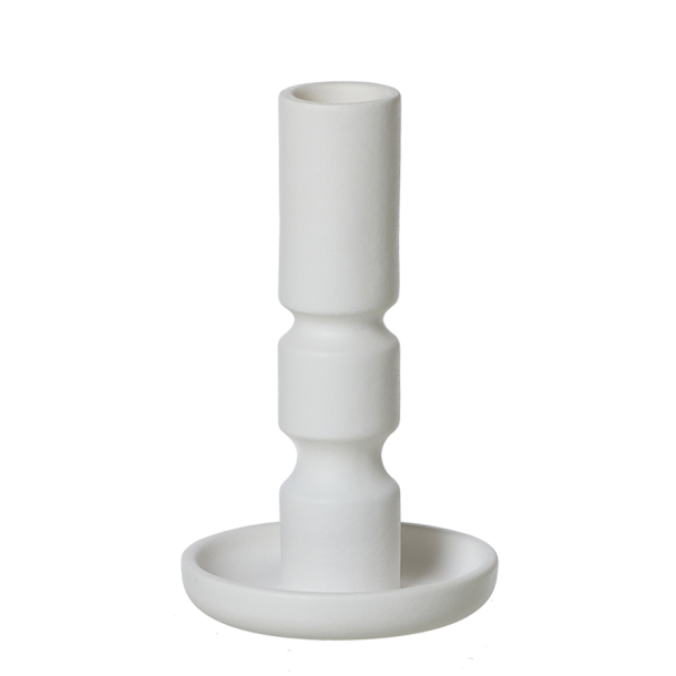 Ania Taper Candle Holder, White