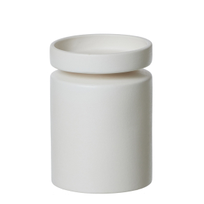 Ania Duo, Vase & Lysestage, White