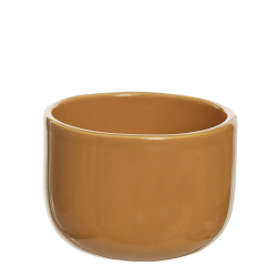 Andrea Ceramic bowl with glossy finish, Yellow Sand