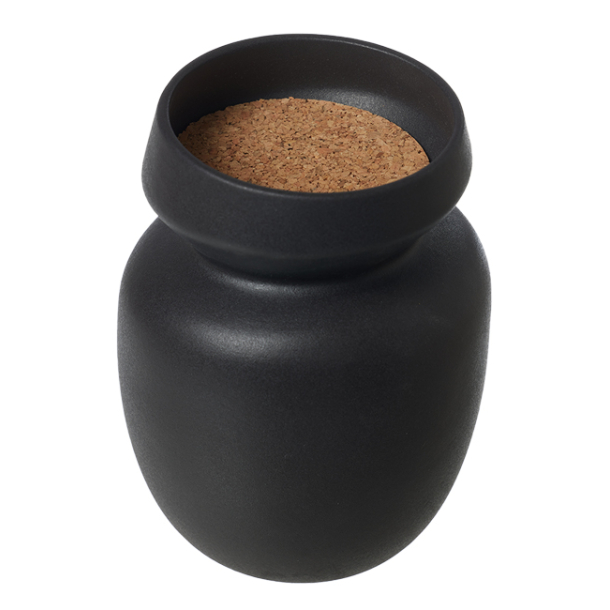ANIA vase, sand finish, Black