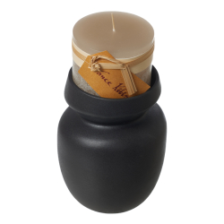 ANIA vase, sand finish, Black