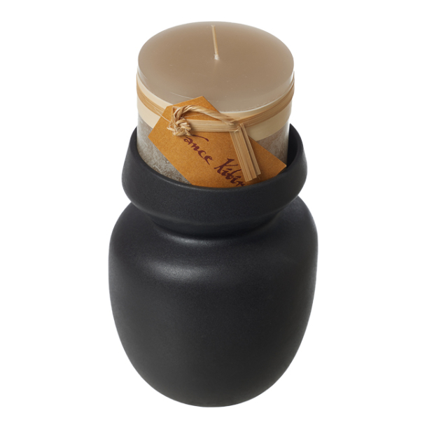 ANIA vase, sand finish, Black