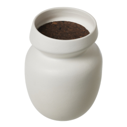 ANIA vase, sand finish, White