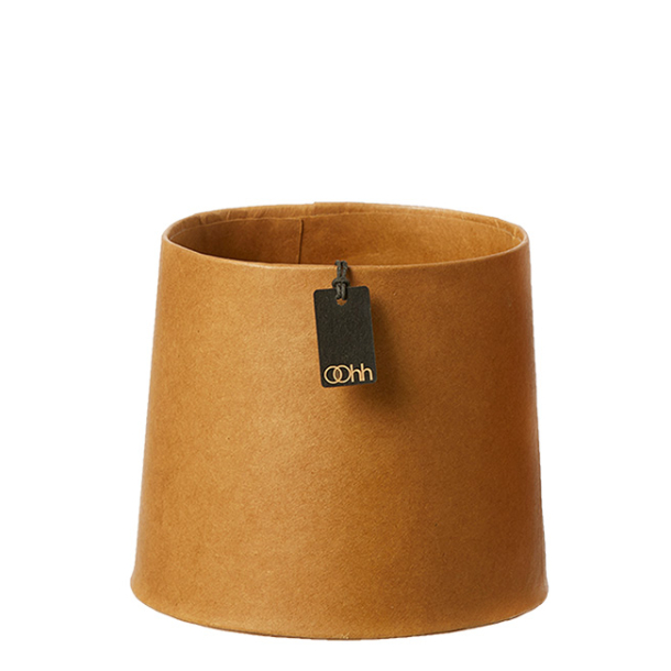 Conical art pot with Paper finish, Natural