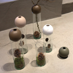 Set w/ Blossom Vase and Blossom Ball, Taupe