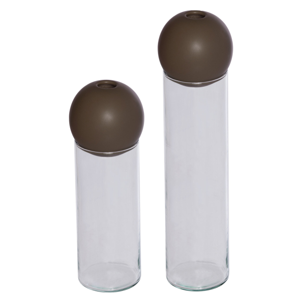 S�t med Blossom Vase og Blossom Ball, Taupe
