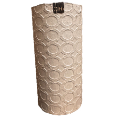 Cylinder Vase With Rounds, Light Brown