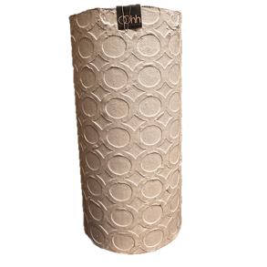 Cylinder Vase With Rounds, Light Brown
