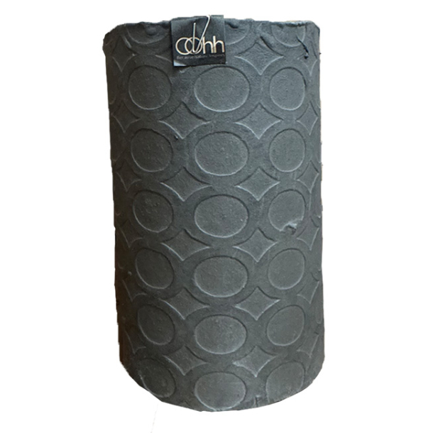 Cylinder Vase With Rounds, Dark Brown