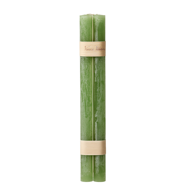 Timber taper candles, set of 2 (hanging), Turf Green