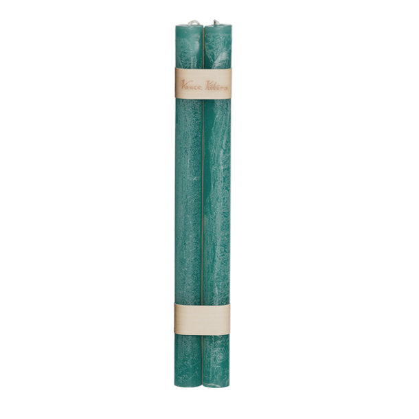 S/2 Timber� taper candles (hanging), Turquoise