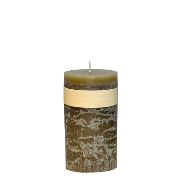 Timber� Pillar Candle, Khaki