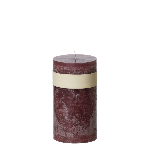 Timber Pillar Candle, Rose Taupe