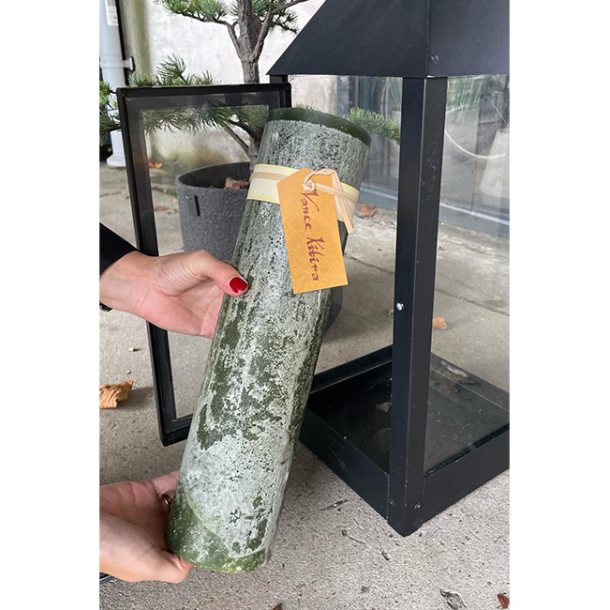 Timber Pillar Candle, Smokey Grey