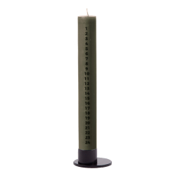Set with Burnt Olive calendar candle and black holder