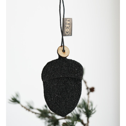 S/6 - WOODz ophng: 3 agern + 3 egetrsblade, Black