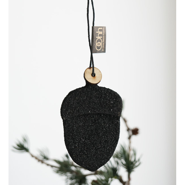 S/6 - WOODz ophng: 3 agern + 3 egetrsblade, Black