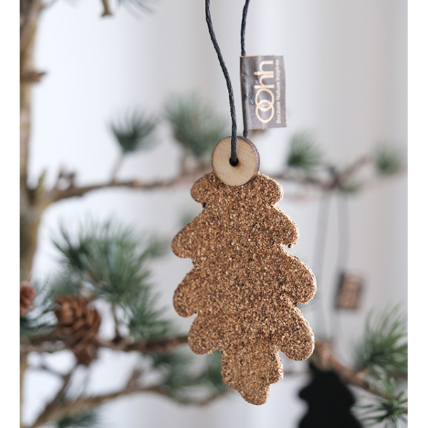 S/6 - WOODz ophng: 3 agern + 3 egetrsblade, Light Wood