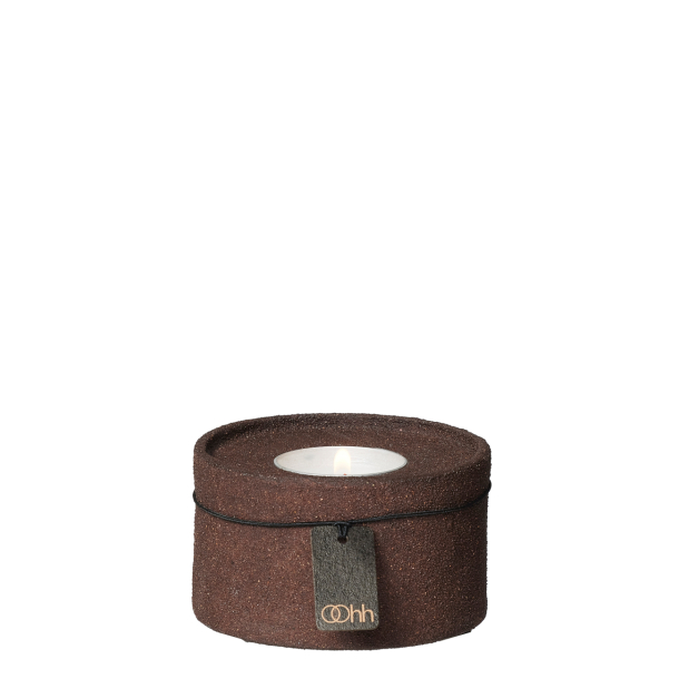 Dune tealight holder (low), fudge
