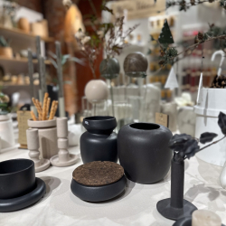  Ania candle holder/tray, Black Sandy