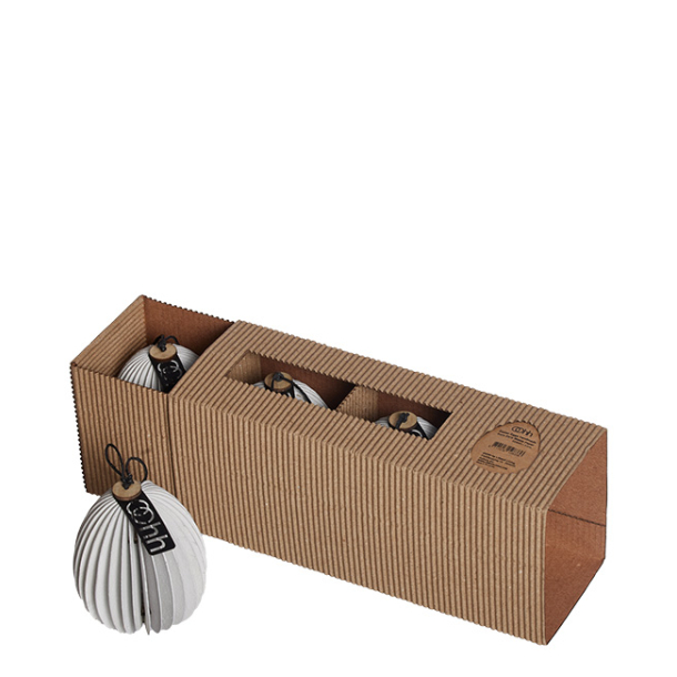 Gift box w/3 Easter eggs, white