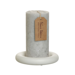 Earth Candle, Light Grey