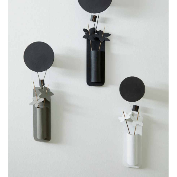 Hanging deco incl. 2 blomster, Taupe